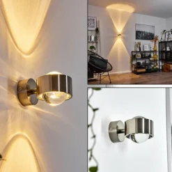 Applique murale Hofstein Sapri Nickel mat, 1 lumière