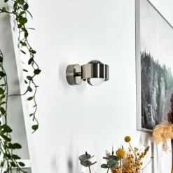 Applique murale Hofstein Sapri Nickel mat, 1 lumière