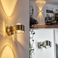 Applique murale Hofstein Sapri Nickel mat, 1 lumière