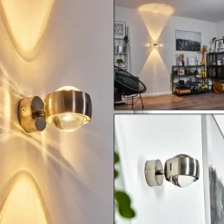 Applique murale Hofstein Sapri Nickel mat, 1 lumière