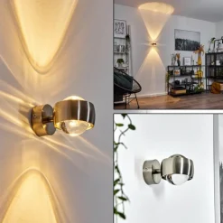 Applique murale Hofstein Sapri Nickel mat, 1 lumière