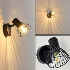 Applique murale Holbol Noir, 1 lumière