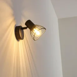 Applique murale Holbol Noir, 1 lumière