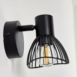 Applique murale Holbol Noir, 1 lumière