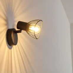 Applique murale Holbol Noir, 1 lumière