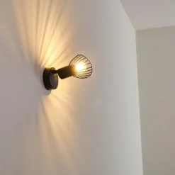 Applique murale Holbol Noir, 1 lumière
