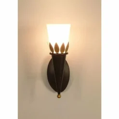 Applique murale Holländer TORCIA FOGLIE Brun doré, 1 lumière