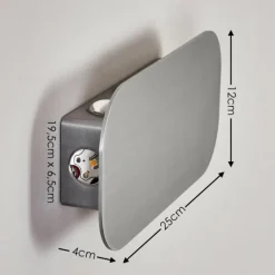 Applique murale Homad LED Aluminium, 1 lumière