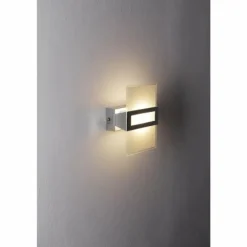 Applique murale Honsel Luz LED Chrome, 1 lumière