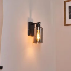 Applique murale Hunouri Noir, 1 lumière