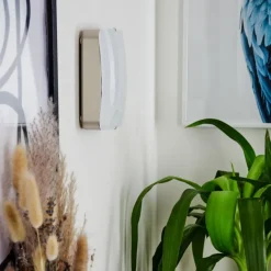 Applique murale Hutton LED Nickel mat, 1 lumière