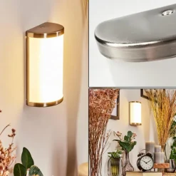 Applique murale Hutton LED Nickel mat, 2 lumières