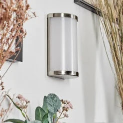 Applique murale Hutton LED Nickel mat, 2 lumières
