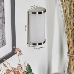 Applique murale Hutton LED Nickel mat, 2 lumières