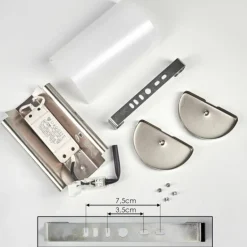 Applique murale Hutton LED Nickel mat, 2 lumières