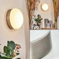 Applique murale Hutton LED Nickel mat, 1 lumière