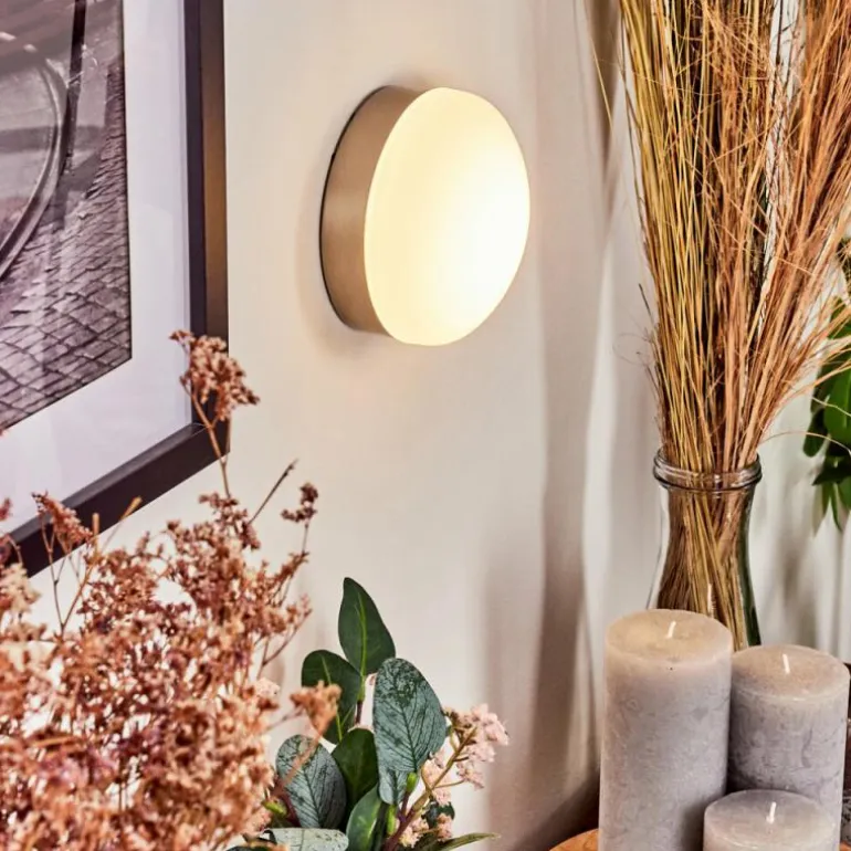 Applique murale Hutton LED Nickel mat, 1 lumière