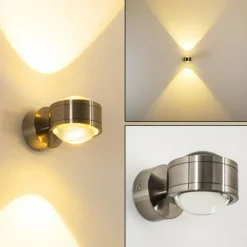 Applique murale INDORE LED Nickel mat, 2 lumières