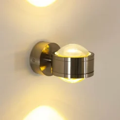 Applique murale INDORE LED Nickel mat, 2 lumières
