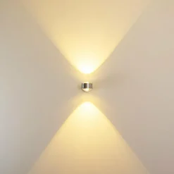 Applique murale INDORE LED Chrome, 2 lumières