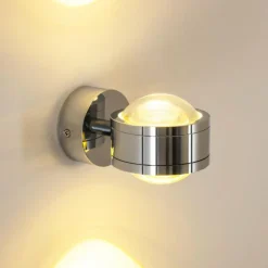 Applique murale INDORE LED Chrome, 2 lumières