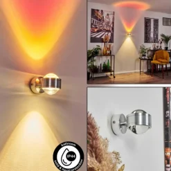 Applique murale Indore LED Aluminium, 2 lumières