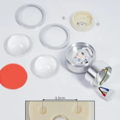 Applique murale Indore LED Aluminium, 2 lumières