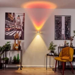 Applique murale Indore LED Aluminium, 2 lumières