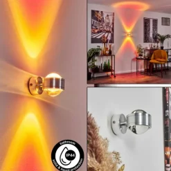 Applique murale Indore LED Aluminium, 2 lumières