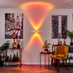 Applique murale Indore LED Aluminium, 2 lumières
