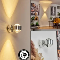 Applique murale Indore LED Aluminium, 2 lumières