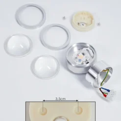 Applique murale Indore LED Aluminium, 2 lumières