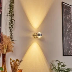 Applique murale Indore LED Aluminium, 2 lumières