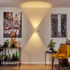 Applique murale Indore LED Aluminium, 2 lumières
