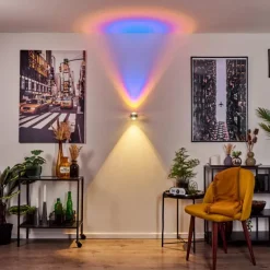 Applique murale Indore LED Aluminium, 2 lumières