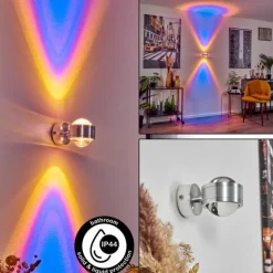 Applique murale Indore LED Aluminium, 2 lumières