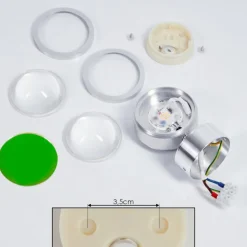 Applique murale Indore LED Aluminium, 2 lumières