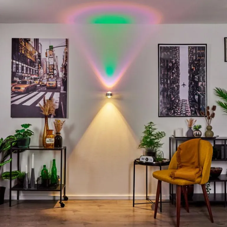 Applique murale Indore LED Aluminium, 2 lumières
