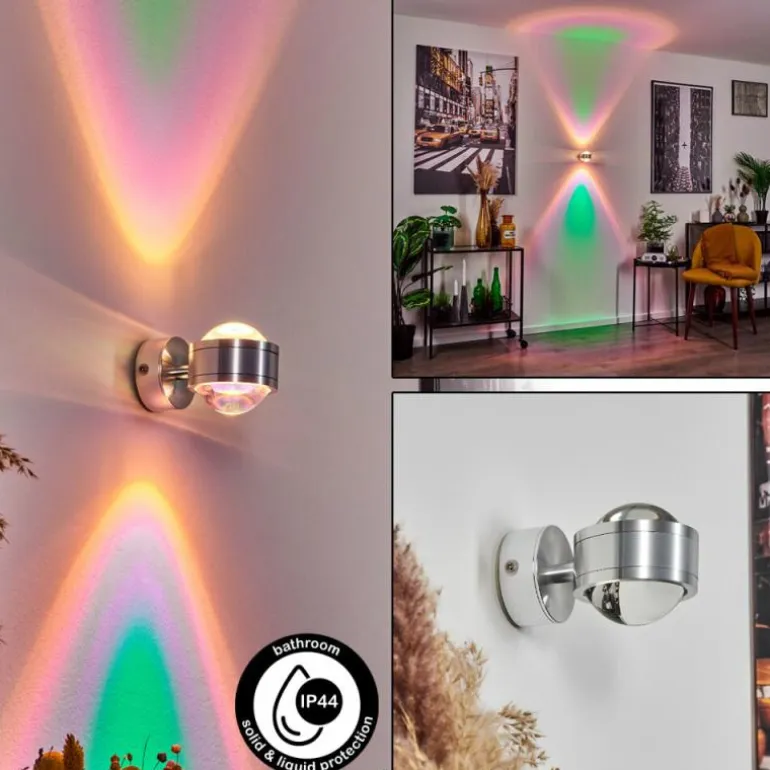 Applique murale Indore LED Aluminium, 2 lumières