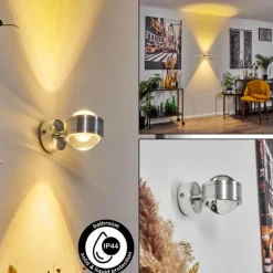 Applique murale Indore LED Aluminium, 2 lumières