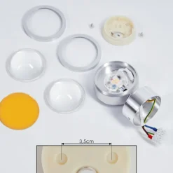 Applique murale Indore LED Aluminium, 2 lumières