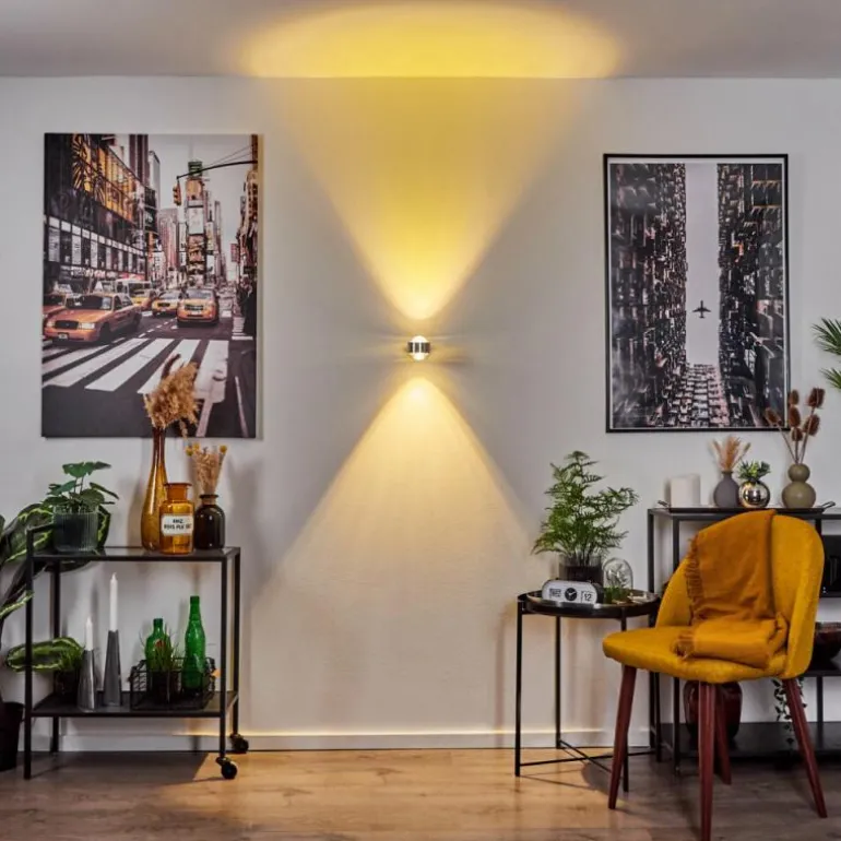 Applique murale Indore LED Aluminium, 2 lumières