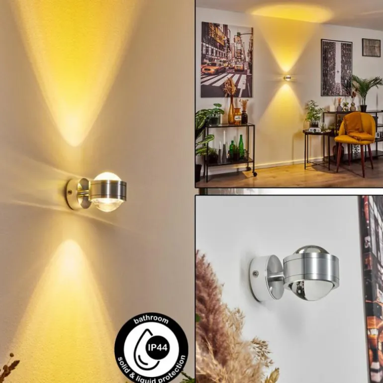Applique murale Indore LED Aluminium, 2 lumières