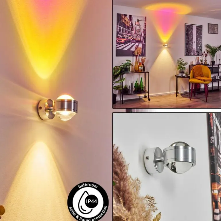 Applique murale Indore LED Aluminium, 2 lumières