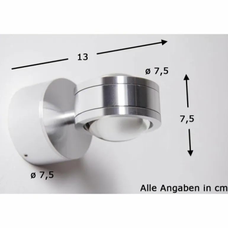 Applique murale Indore LED Aluminium, 2 lumières