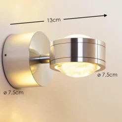 Applique murale Indore LED Aluminium, 2 lumières