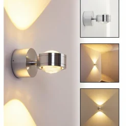 Applique murale Indore LED Aluminium, 2 lumières