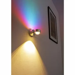 Applique murale Indore LED Aluminium, 2 lumières