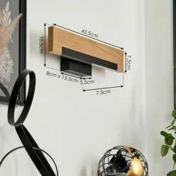 Applique murale Inzino LED Écru, Noir, 1 lumière