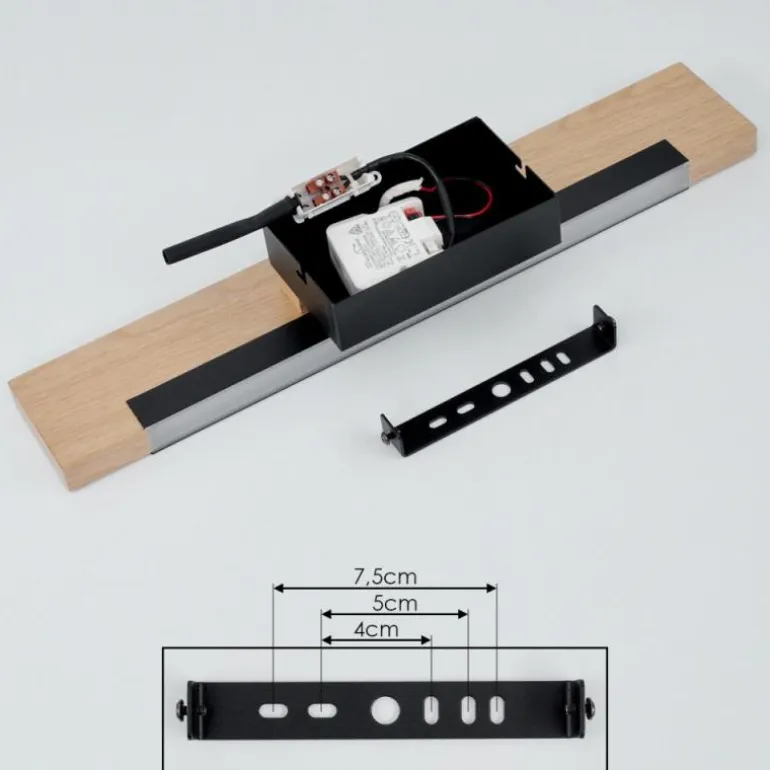 Applique murale Inzino LED Écru, Noir, 1 lumière